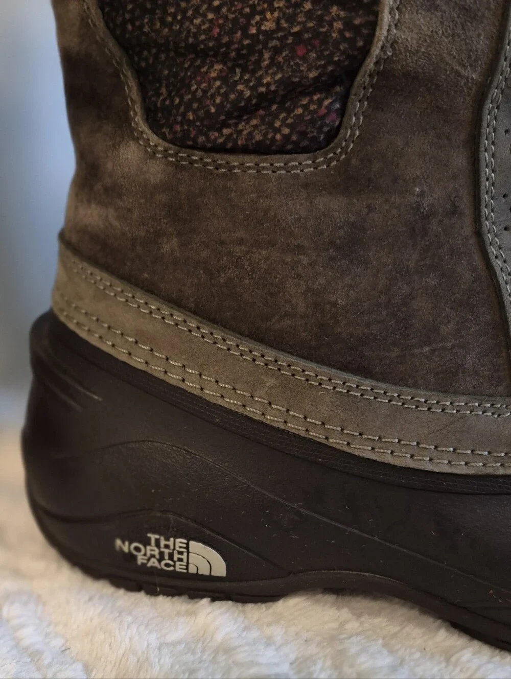 The North Face Shellista Tall Waterproof Snow Boots Brown Faux Fur Size 8.5